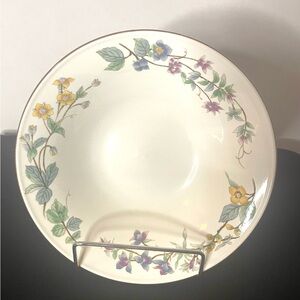 WOODHILL 7 3/8” Bowl VTG by Citation Ivory White w/Floral * Blue Yellow Lavender